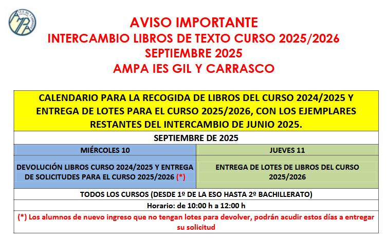 AVISO AMPA LIBROS 2025 2026 A