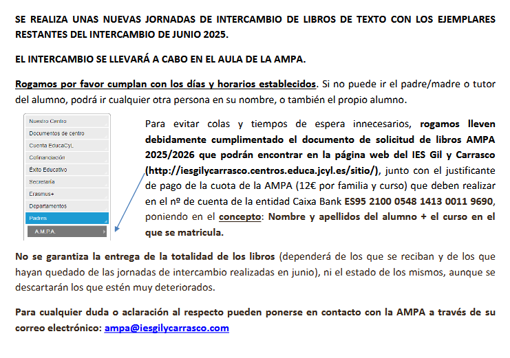 AVISO AMPA LIBROS 2025 2026 B