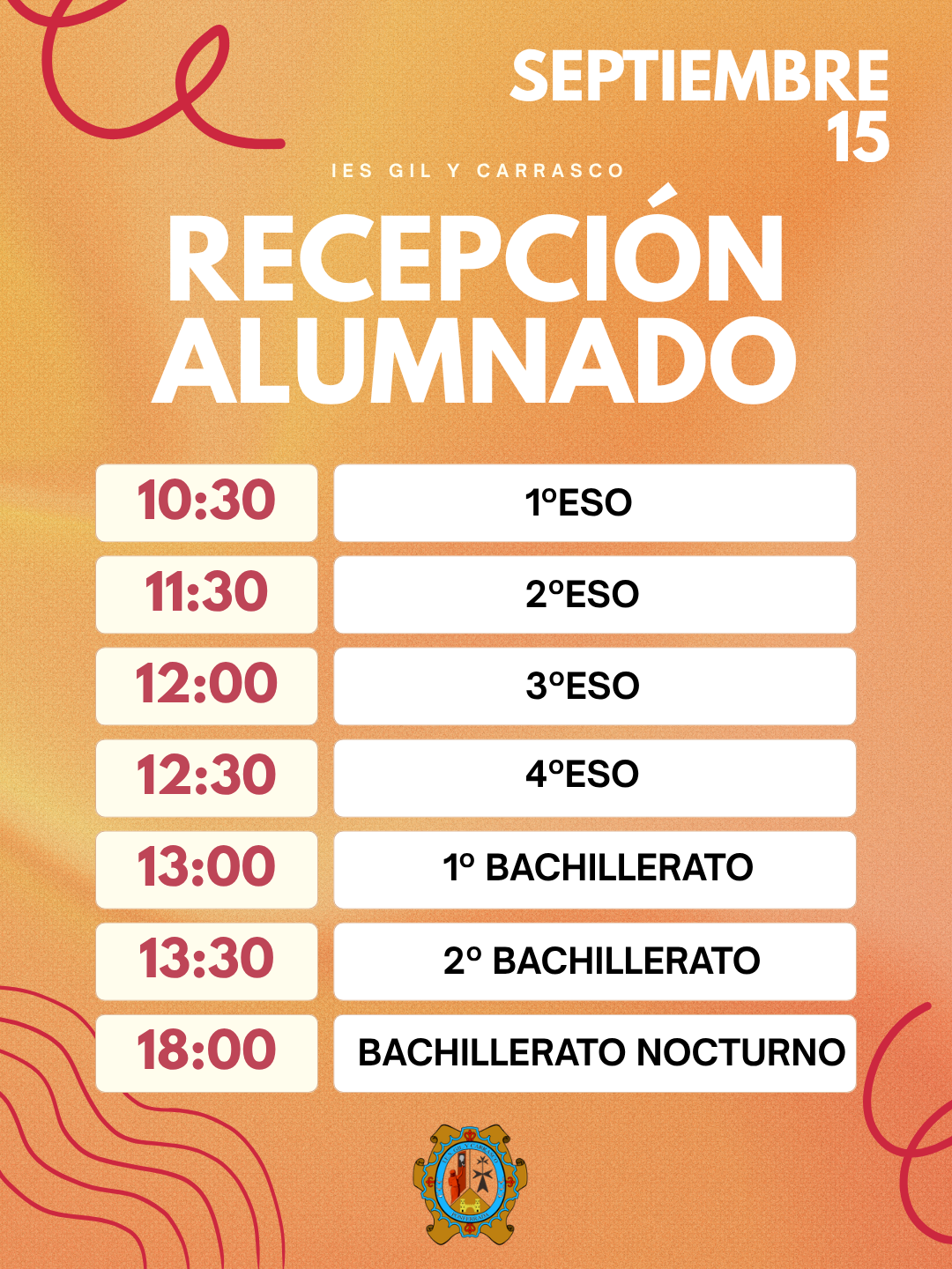 recepción alumnado recepción alumnado